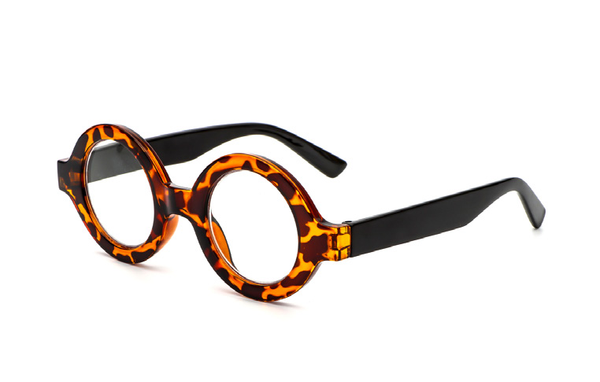 1 pair of round frame flower mirror, perfect for everyday fashion accessories