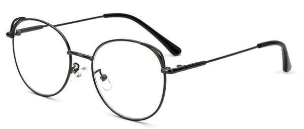 1 pair of round metal reading glasses, perfect for everyday fashion accessories
