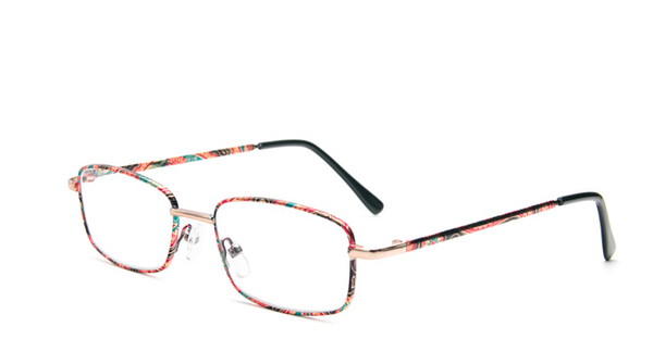 1 pair of square metal reading glasses, suitable for daily fashion accessories
