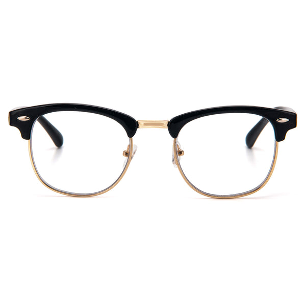 Metal Semi Rim Round Reading Glasses For Women Men