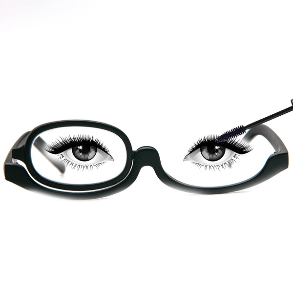 Makeup Reading Glasses Flip Down with One Eye For Ladies