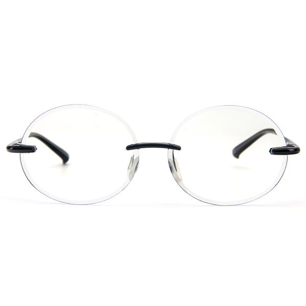 Cut Edge Round Frameless Reading Glasses