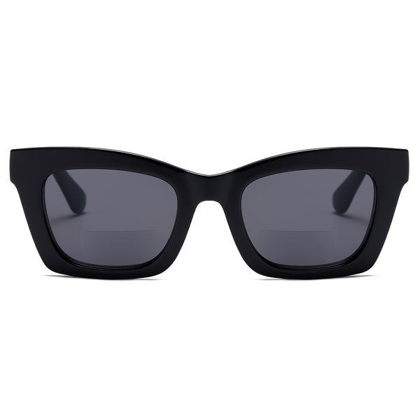 Bifocal Reading Glasses Thick Square Frame For Women Men