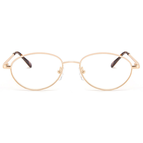 Small Metal Round Reading Glasses for Women Men